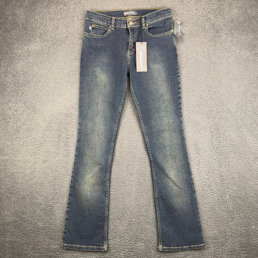 Bisou Bisou Michele Bohbot Low Rise Bootcut Jeans Dark Wash Size 6 NWT 66500BV